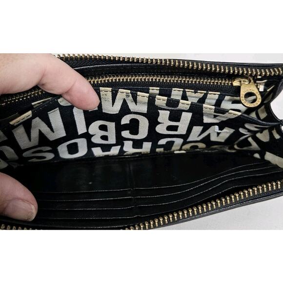 Marc By Marc Jacobs Black Leather Turnlock Tip Zip Rectangular Wallet Clutch - Picture 8 of 12